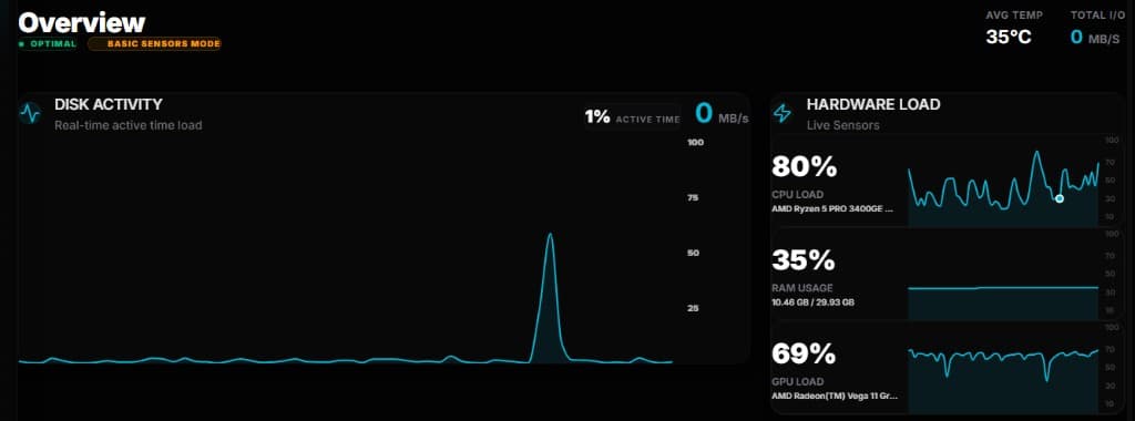 Real-Time Monitoring section screenshot